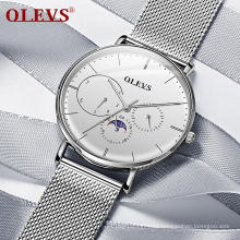 Men Watch Fashion casual Quartz WristWatch 2020 Men Sport Mesh Steel Band  OLEVS Brand Clock China Factory Supplier